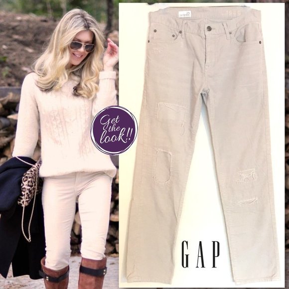 GAP Denim - GAP 1969 Destructed "Sexy Boyfriend" Corduroy Jean